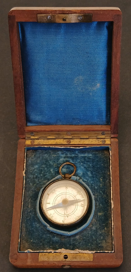 CB- BUSSOLA VINTAGE CON CUSTODIA ORIGINALE IN LEGNO - GTTS155