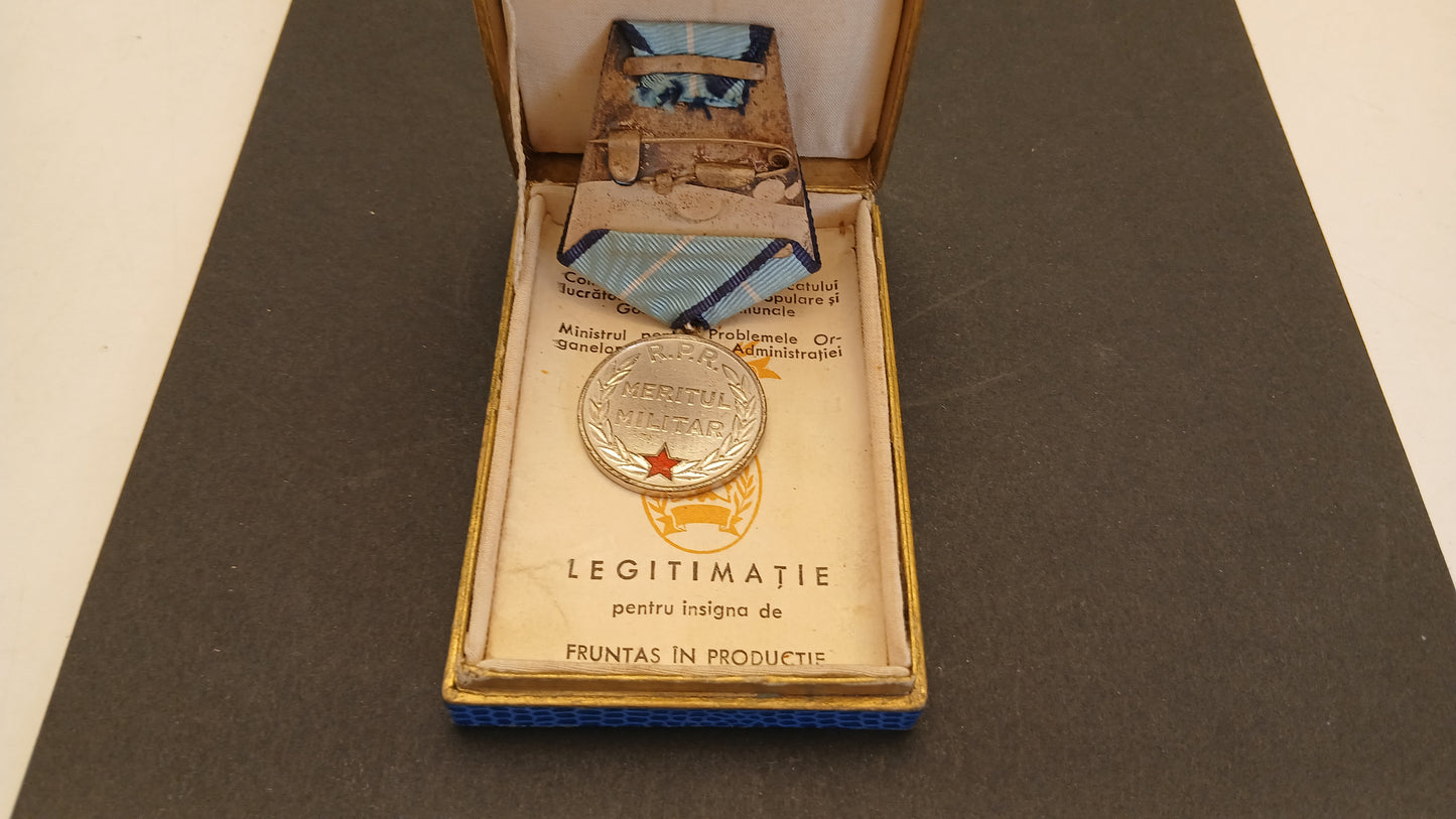 CB- MEDAGLIA R.P.R. MERITUL MILITAR CON NASTRINO SPILLA - GTTS156