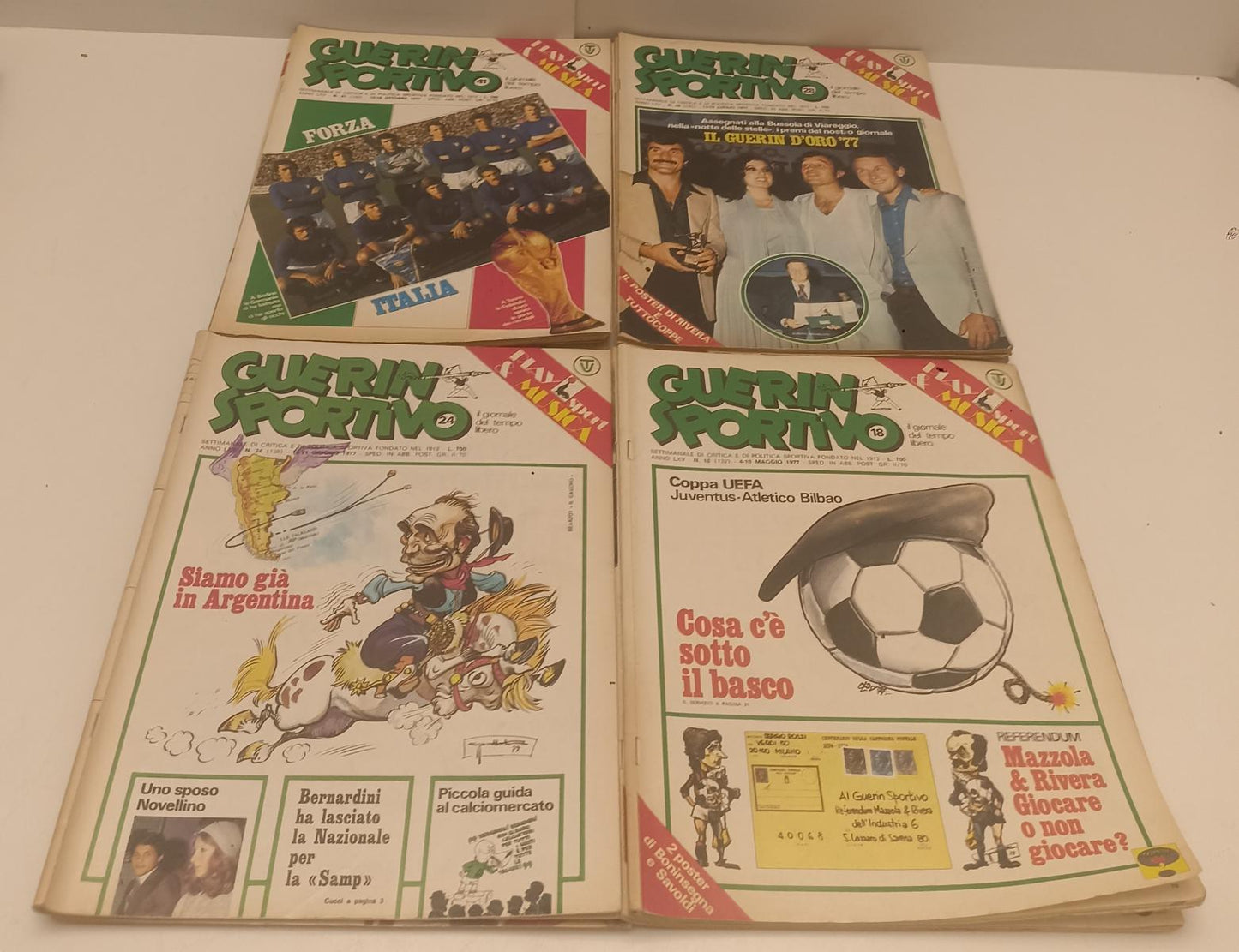 LC- LOTTO GUERIN SPORTIVO 10 NUMERI 1977 INSERTI MAZZOLA GUIDA CAMPIONATO YFS933
