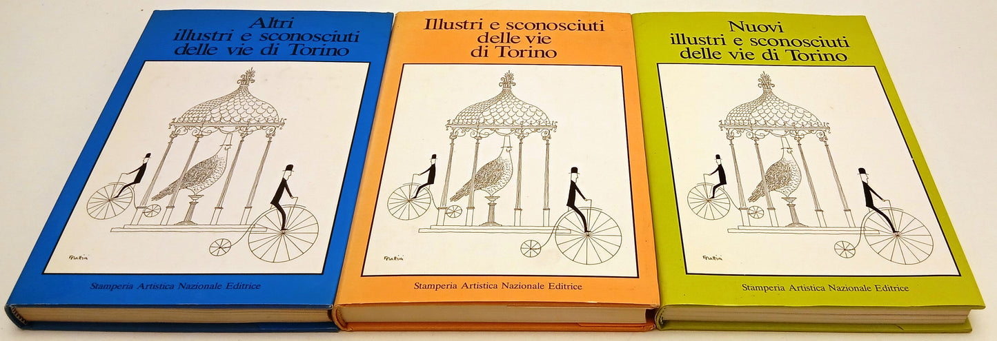 LZ- ILLUSTRI E SCONOSCIUTI DELLE VIE DI TORINI ALTRI NUOVI 3 VOLUMI - CS- YFS973