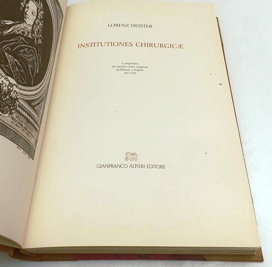 LZ- INSTITUTIONES CHIRURGICAE- D. LAURENTII HEISTERI- ALTIERI--- 1986- C- YFS855