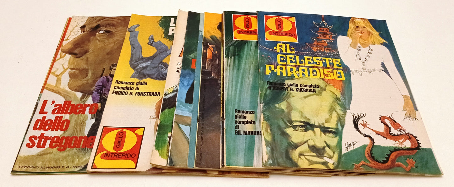 FZ- LOTTO INSERTI INTREPIDO GIALLO 17 ALBI - ANNI '60/'70 - Z25