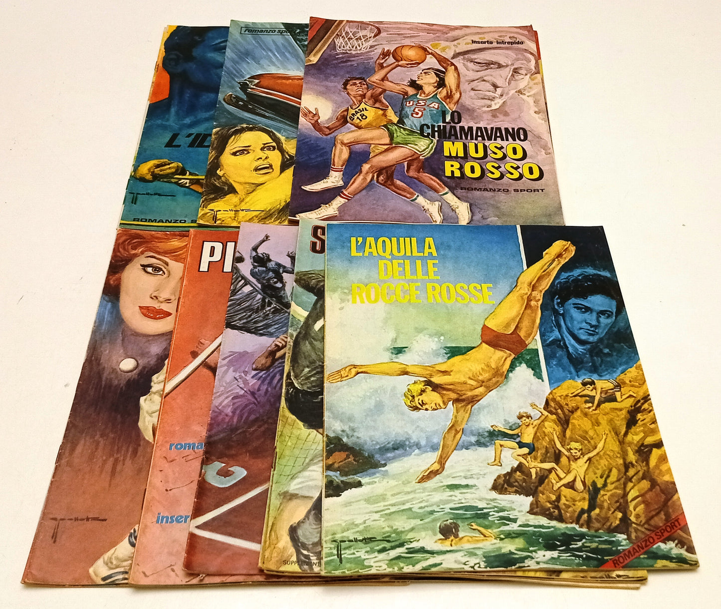 FZ- LOTTO INSERTI INTREPIDO ROMANZO SPORT 15 ALBI - ANNI '60/'70 - Z25