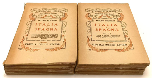 LS- ITALIA E SPAGNA 2 VOLUMI - ARTURO FARINELLI- FRATELLI BOCCA- 1929- B- XFS131