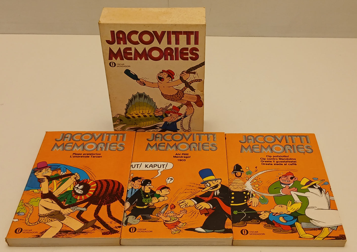 FC- JACOVITTI MEMORIES COFANETTO 3 VOLUMI-- OSCAR MONDADORI- 1a ED. 1975- B- H25