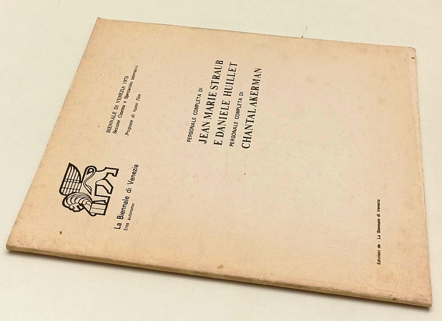 LT- JEAN-MARIE STRAUB DANIELE HUILLET AKERMAN BIENNALE VENEZIA 1975 - YFS520