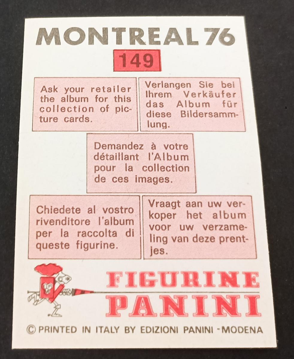 ATHLETICS CARD - PANINI - MONTREAL 1976 - BRUCE JENNER ROOKIE - #149 - MINT