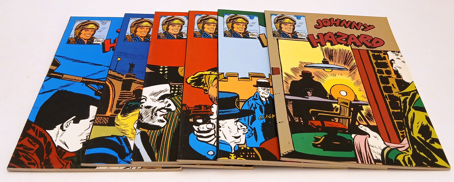 FZ- JOHNNY HAZARD 6 VOLUMI - FRANK ROBBINS - COMIC ART COLLANA REPRINT - B - Z25