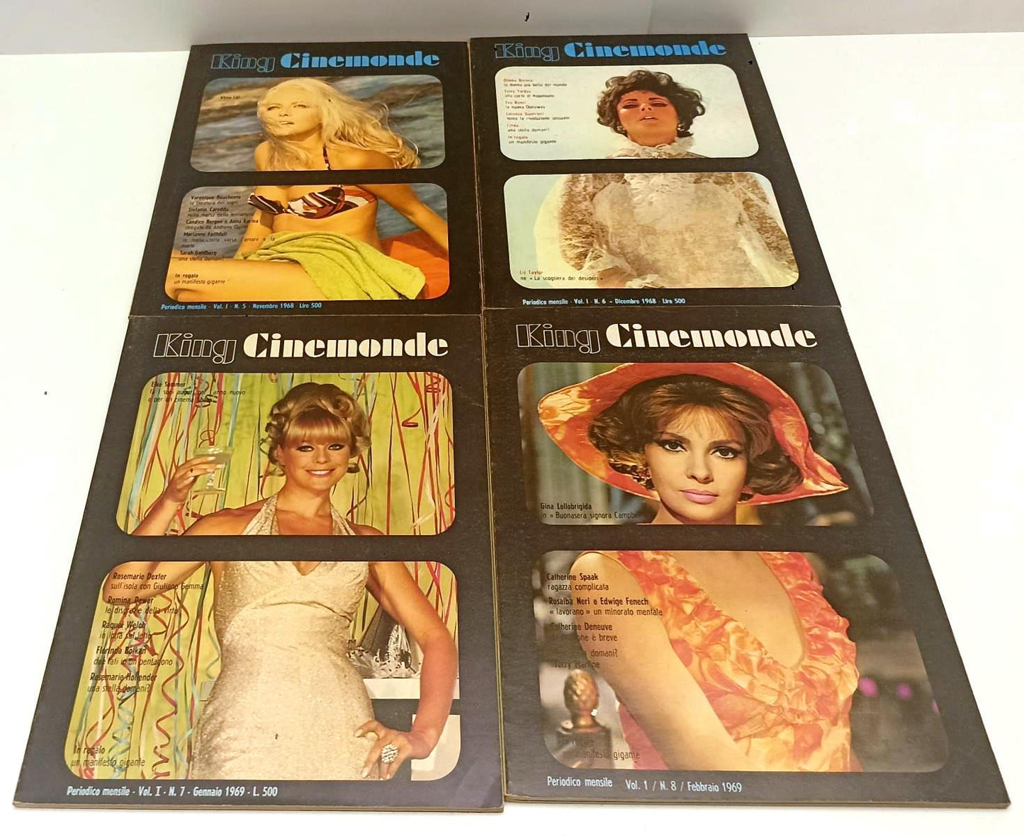 LX- KING CINEMONDE VOL. I 1/8 VIRNA LISI LOLLOBRIGIDA - 1968 /1969 - B- YFS613