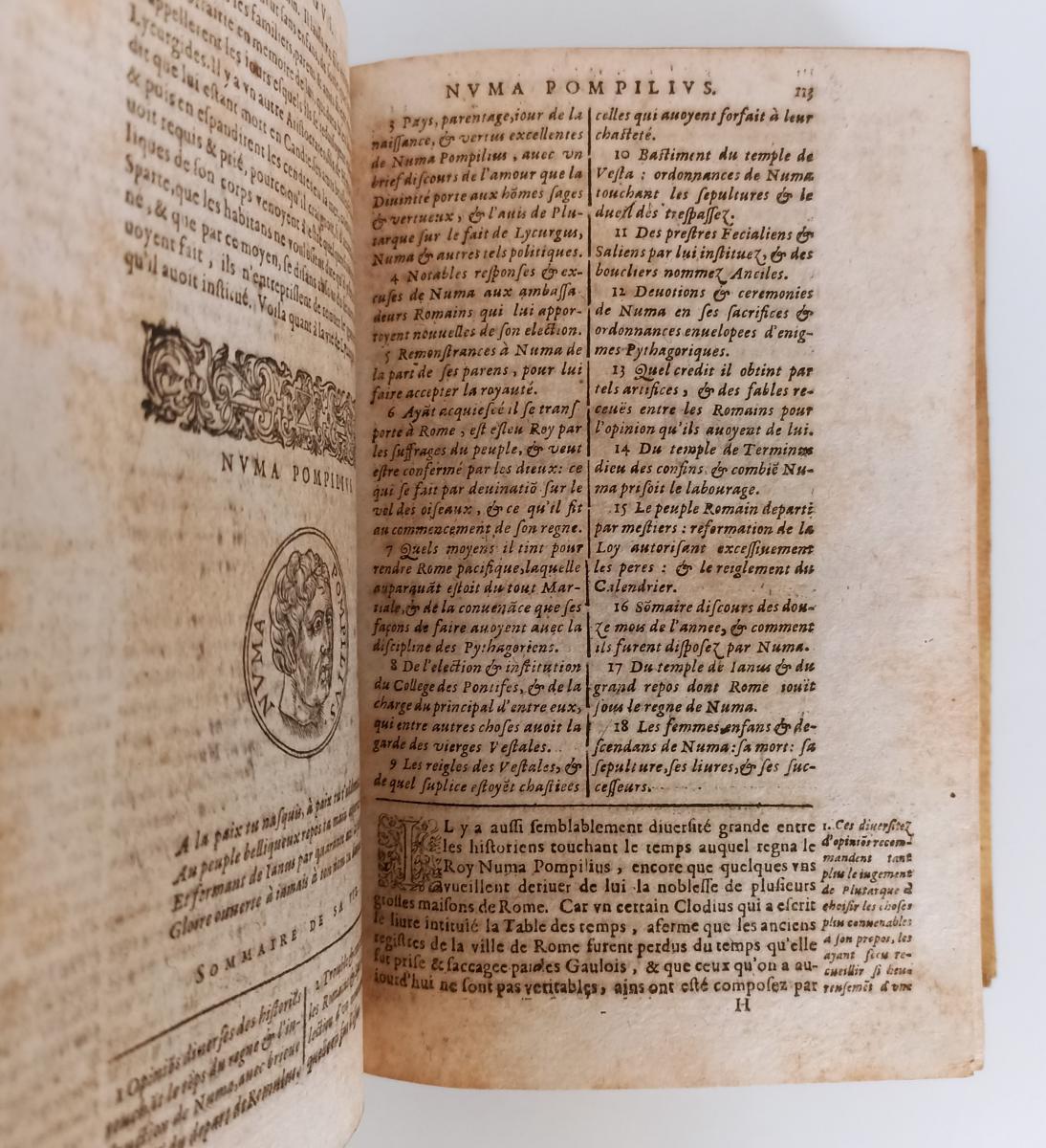 LH- LES VIES DES HOMMES ILLUSTRES GRECS ROMAINS TOME PREMIERE SEICENTINA- XFS152