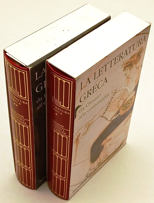 LN- LETTERATURA GRECA 2 VOLUMI-- MONDADORI TV SEC- CLASSICI GRECI LATINI- C- XFS