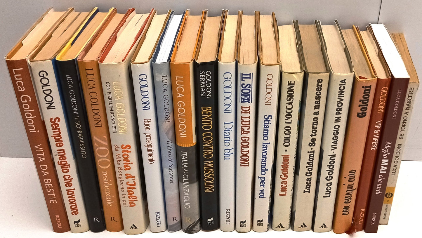 Lotto 19 volumi romanzi Luca Goldoni - Vip & Vipere Diario Blu Sofa' Zoo - BLCP9