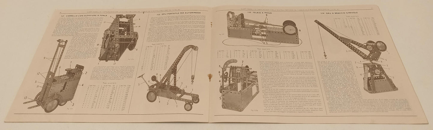 CV- MECCANO ISTRUZIONI PER LA SCATOLA SUPPLEMENTARE No. 2A - RVSa528