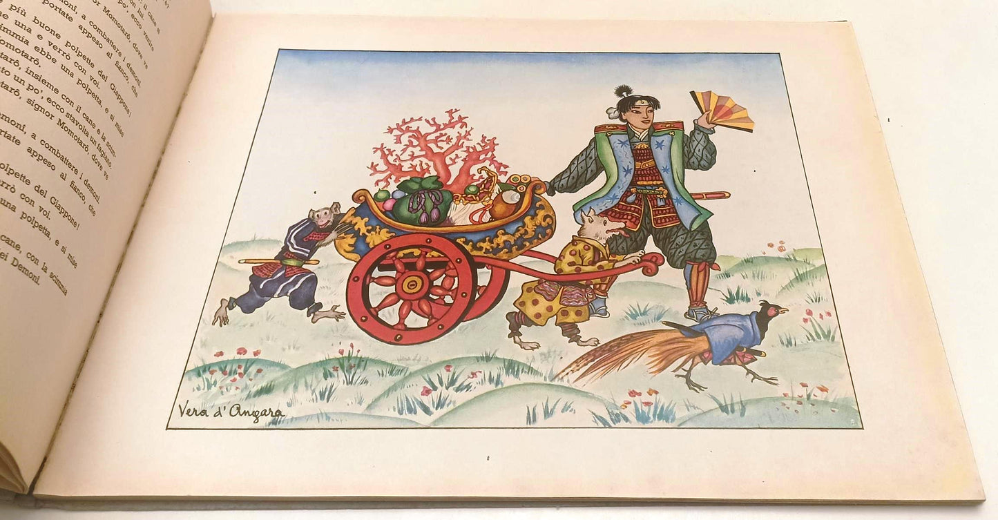 LB- MOMOTARO FIABE GIAPPONESI - RIVETTA TODDI D'ANGARA - HOEPLI --- 1940- C- RGZ