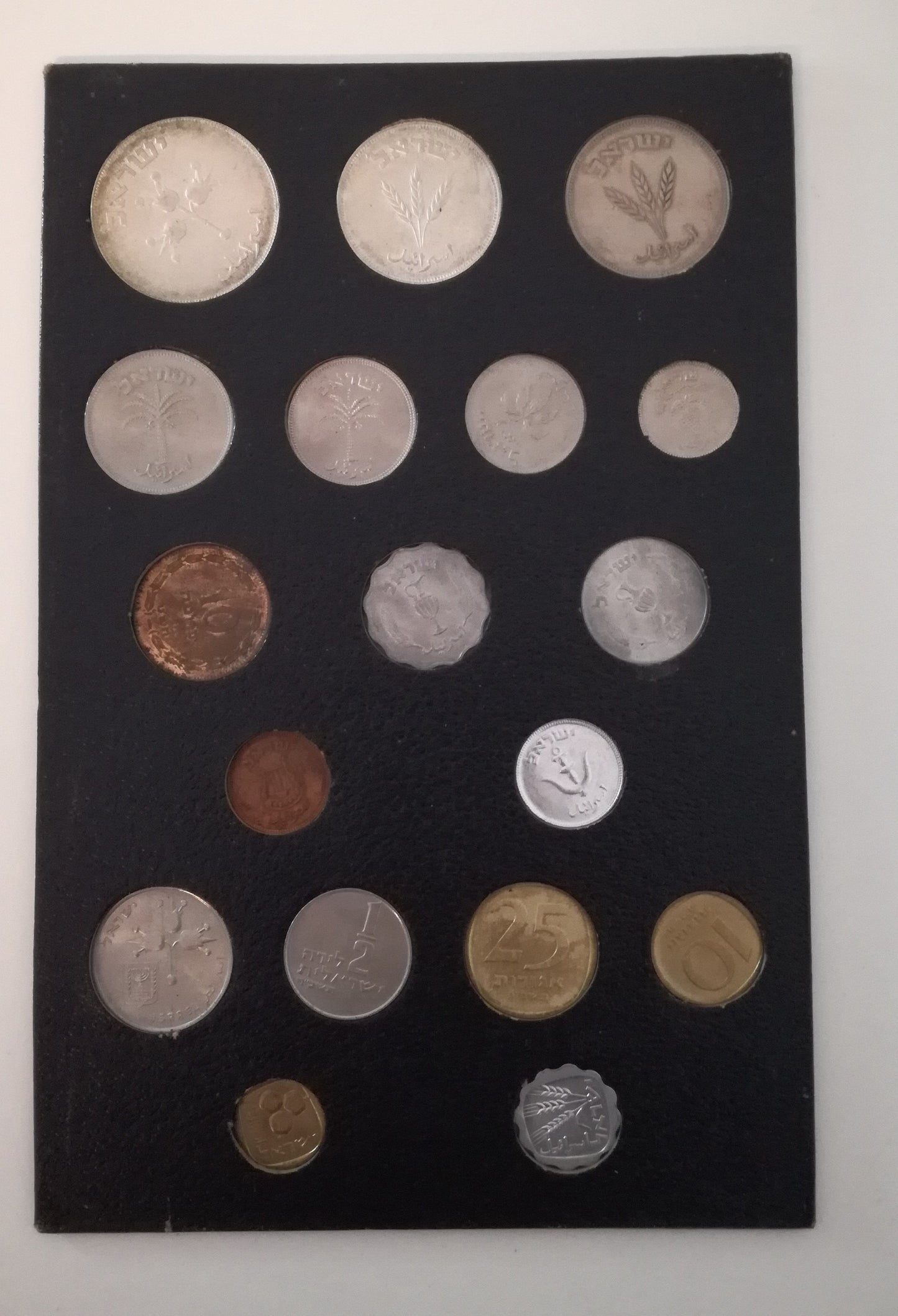 CB- ISRAELE 18 monete Set 1949-1960 - 250 - 500 PRUTA argento - RVSa896