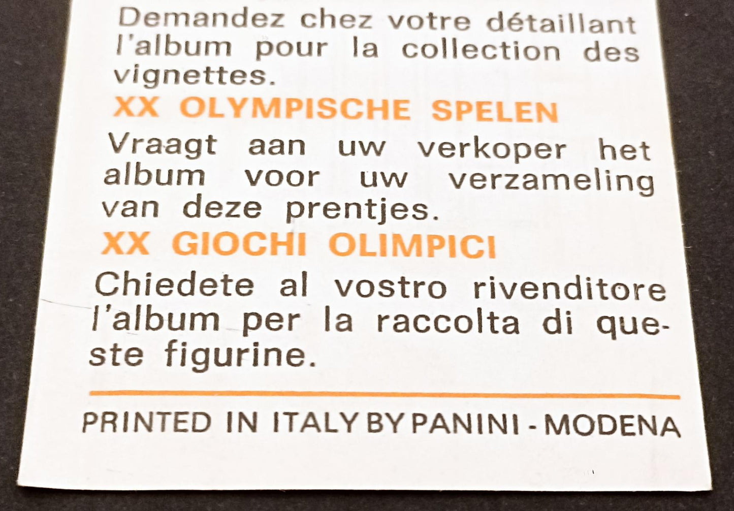 CYCLING CARD - PANINI - MUNCHEN 1972 - FRANCESCO MOSER ROOKIE - #260 - MINT