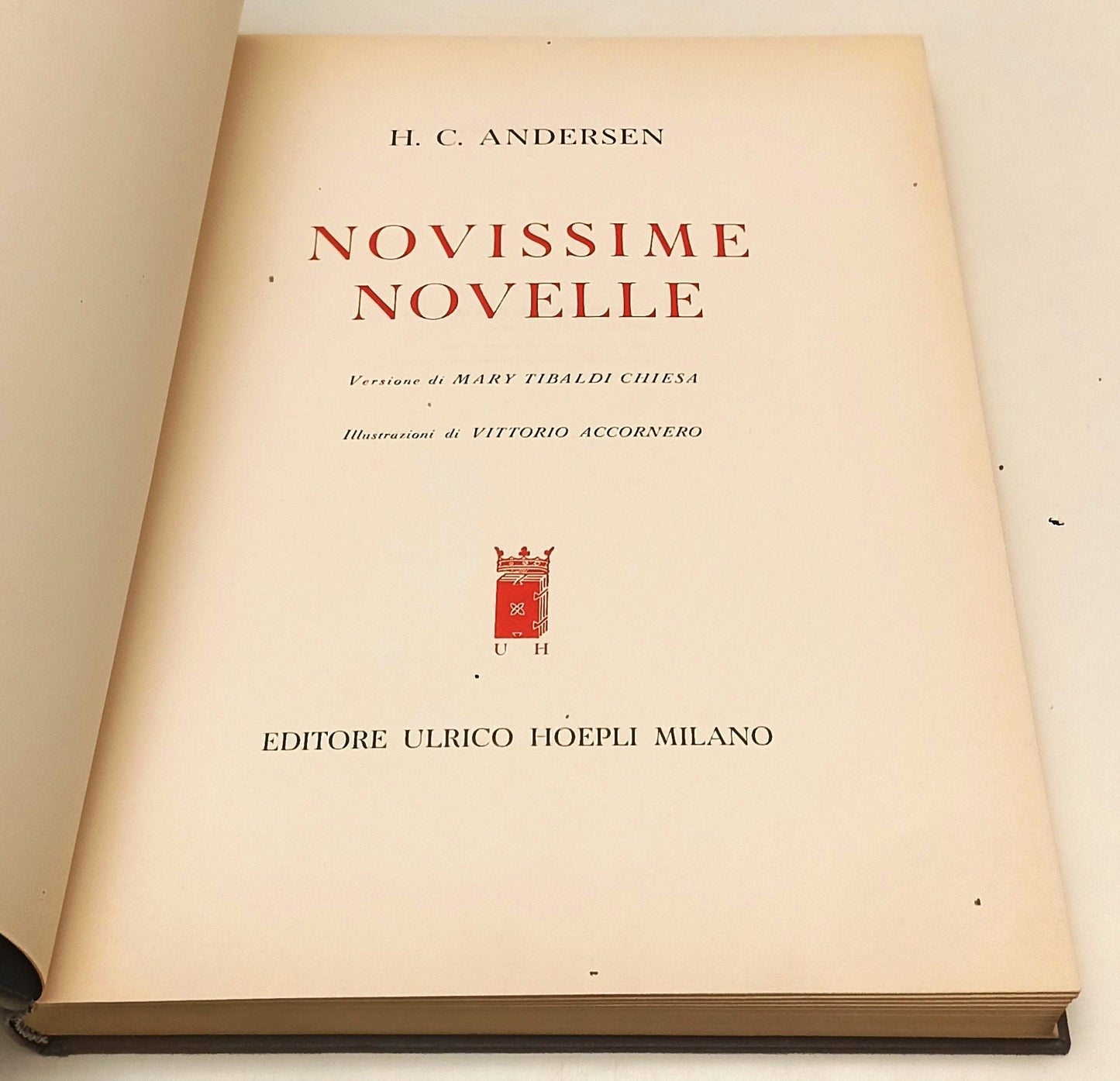 LB- NOVISSIME NOVELLE - CHRISTIAN ANDERSEN ACCORNERO - HOEPLI--- 1955- C- YFS658