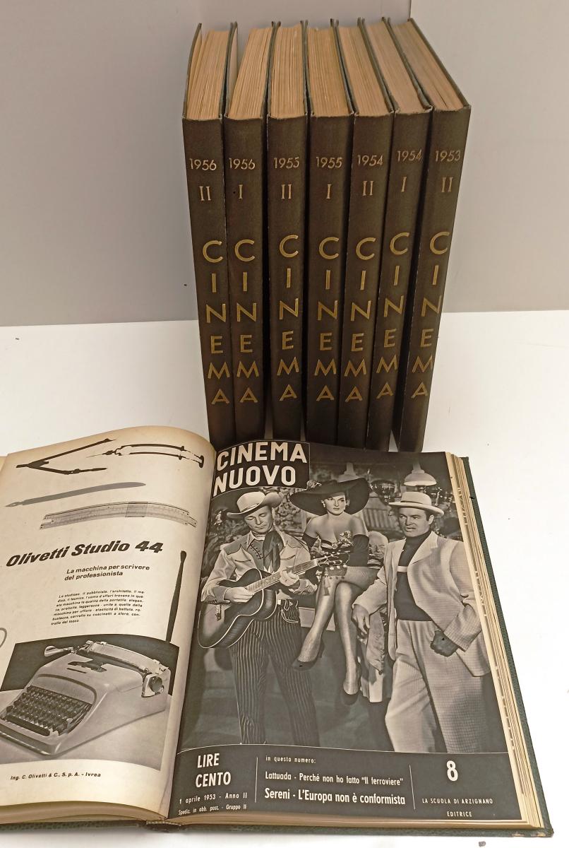 LW- LOTTO 9 VOLUMI RILEGATI RIVISTA NUOVO CINEMA - ANNATE 1952/1956 - BLCG14