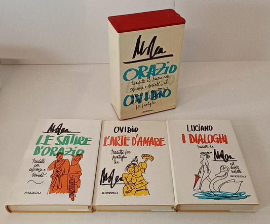 LN- COFANETTO 3 VOLUMI ORAZIO OVIDIO SATIRE ARTE DI AMARE tradotti da MOSCA- XFS