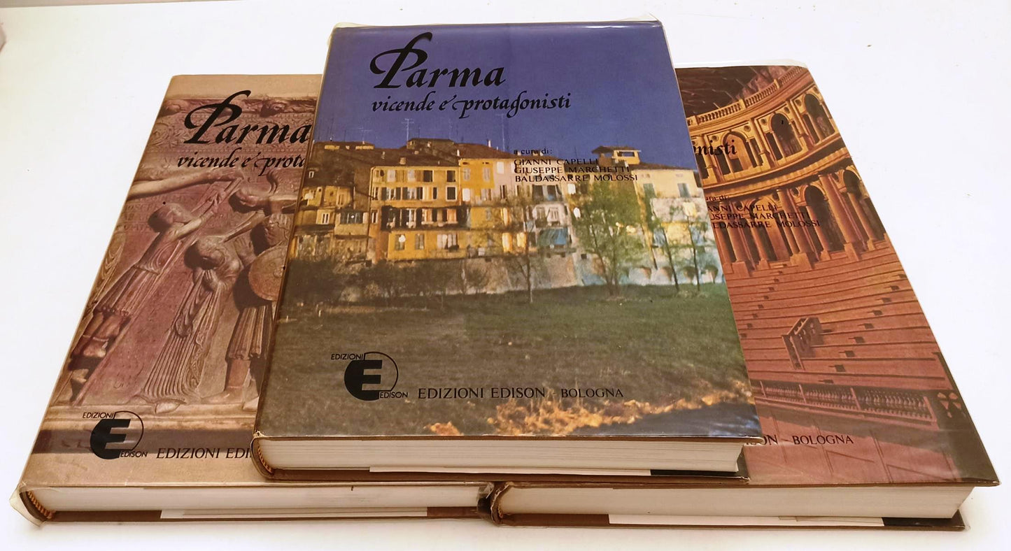 LT- PARMA VICENDE E PROTAGONISTI 3 VOLUMI - MOLOSSI - EDISON --- 1978 - CS- WPR