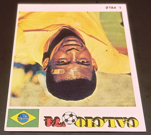 SOCCER CARD FIGURINA - PELE' EDIRAF CALCIATORI 1974 RARA
