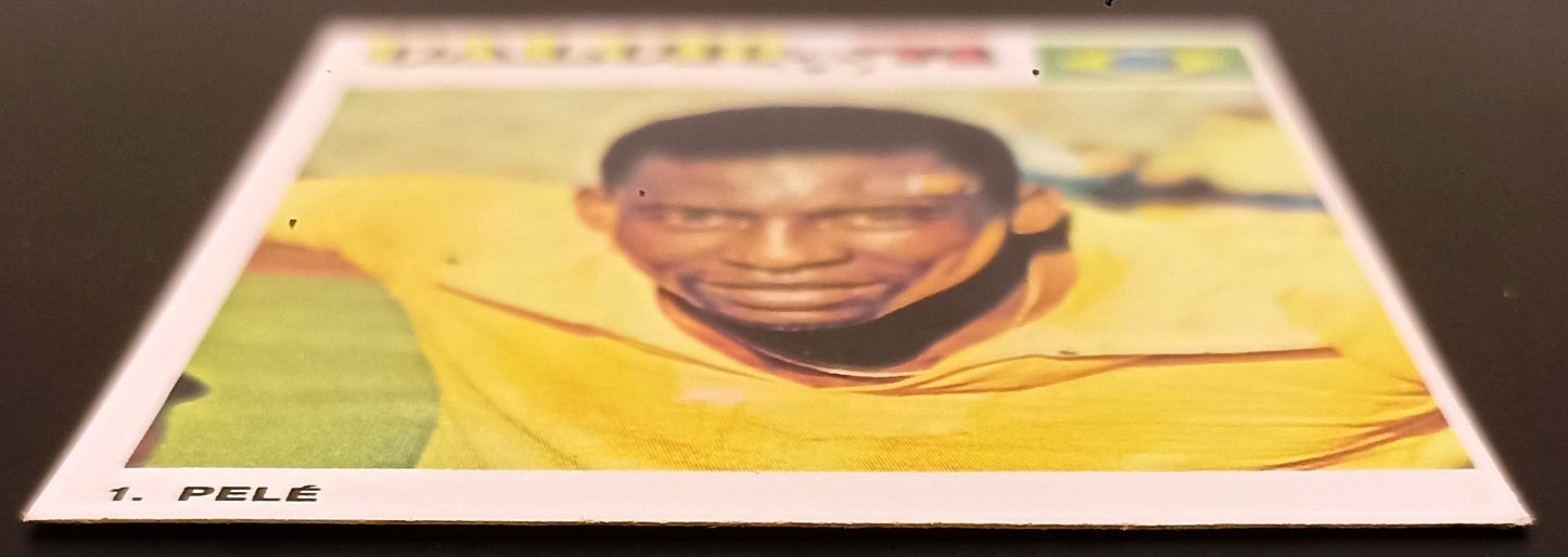 SOCCER CARD FIGURINA - PELE' EDIRAF CALCIATORI 1974 RARA