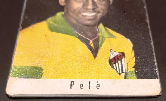 SOCCER CARD FIGURINA - PELE' SAIM CALCIATORI 1962 PLASTIFICATA