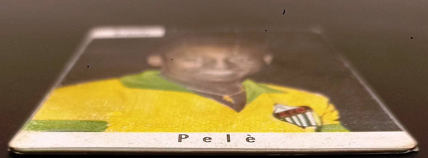 SOCCER CARD FIGURINA - PELE' SAIM CALCIATORI 1962 PLASTIFICATA