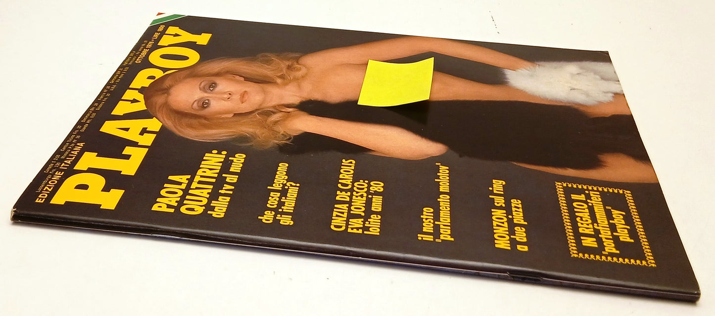 LR- PLAYBOY OTTOBRE 1976 PAOLA QUATTRINI COMPLETO DI POSTERINO - RVSa606