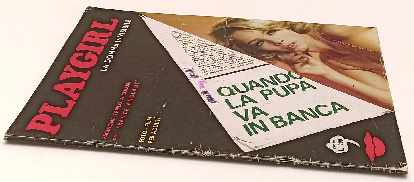 LX- RIVISTA PLAYGIRL LA DONNA INVISIBILE triplo poster FRANCE ANGLADE - RVSa577