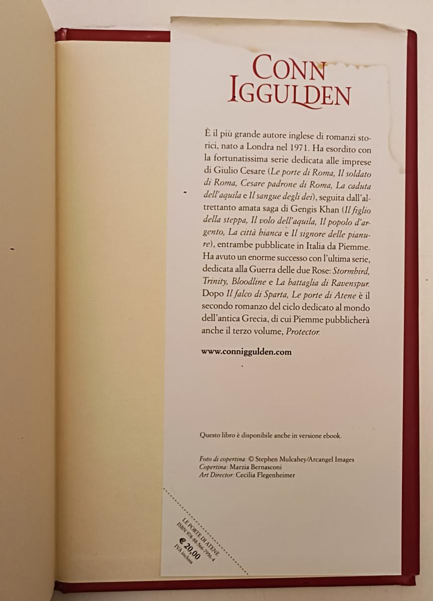 LN- LE PORTE DI ATENE - CONN IGGULDEN - PIEMME --- 2021 - CS - XFS137