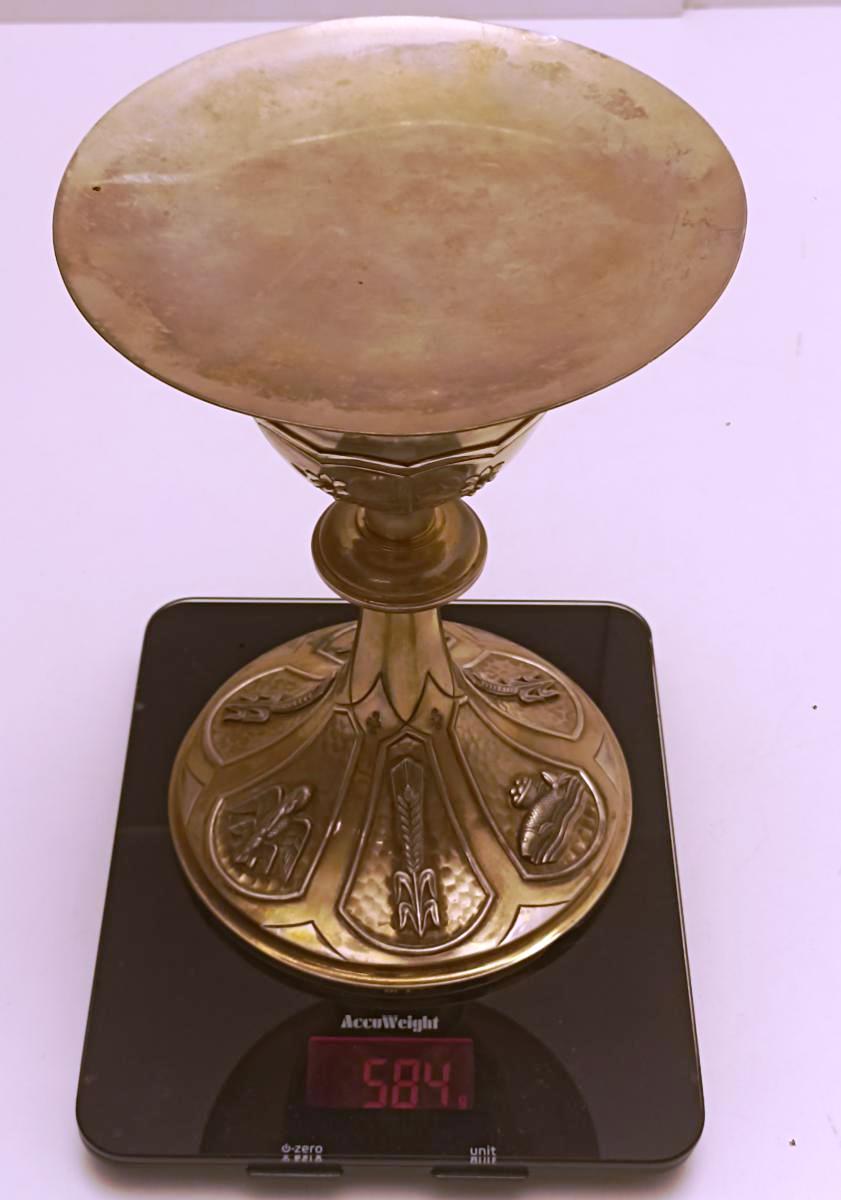CV- CALICE PORTA OSTIE CON PIATTINO - in argento 800 PESO 580 grammi - GTTS15