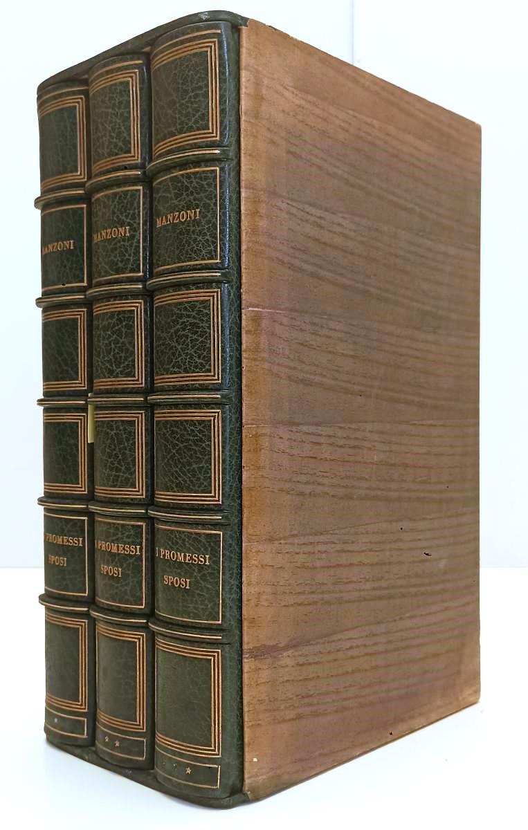 I PROMESSI SPOSI COFANETTO 3 VOLUMI RILEGATI- MANZONI- VALLONE- 1952- C- ZFS