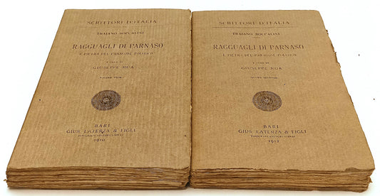 LN- RAGGUAGLI DI PARNASO 2 VOLUMI- BOCCALINI- LATERZA- SCRITTORI- 1910- B-XFS209