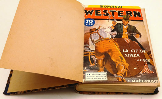 FZ- ROMANZI WESTERN 1/8 VOLUME RILEGATO - MALLORQUI - 1950 - C - ZFS