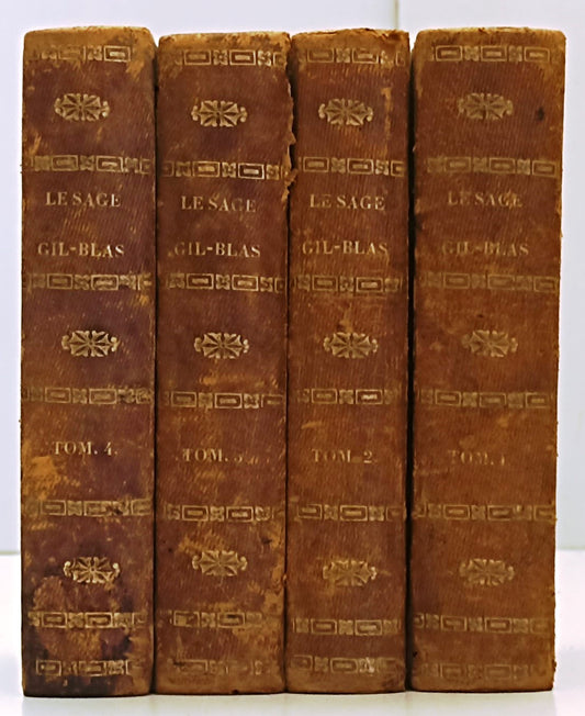 LH- HISTOIRE DE GIL-BLAS DE SANTILLANE 4 TOMI SETTECENTINA- LE SAGE- 1790- XFS33