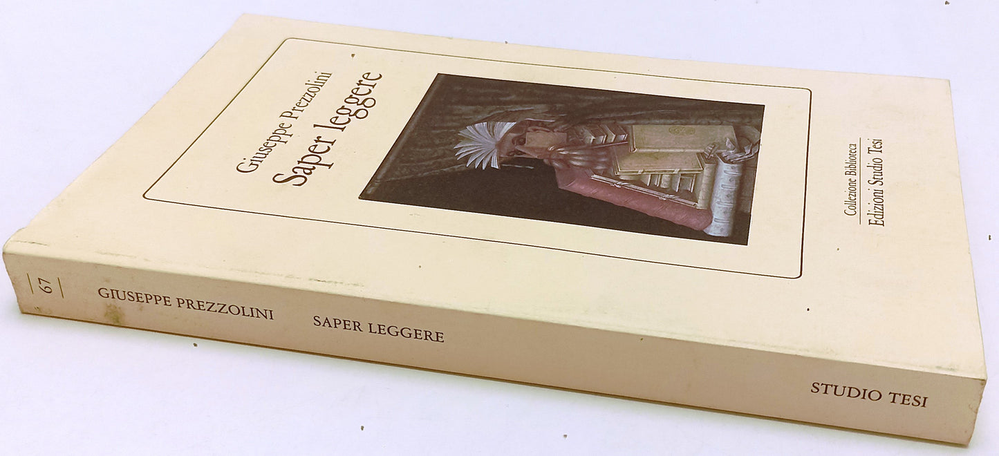 Saper leggere - Giuseppe Prezzolini - Studio Tesi Collezione biblioteca - ZFS12