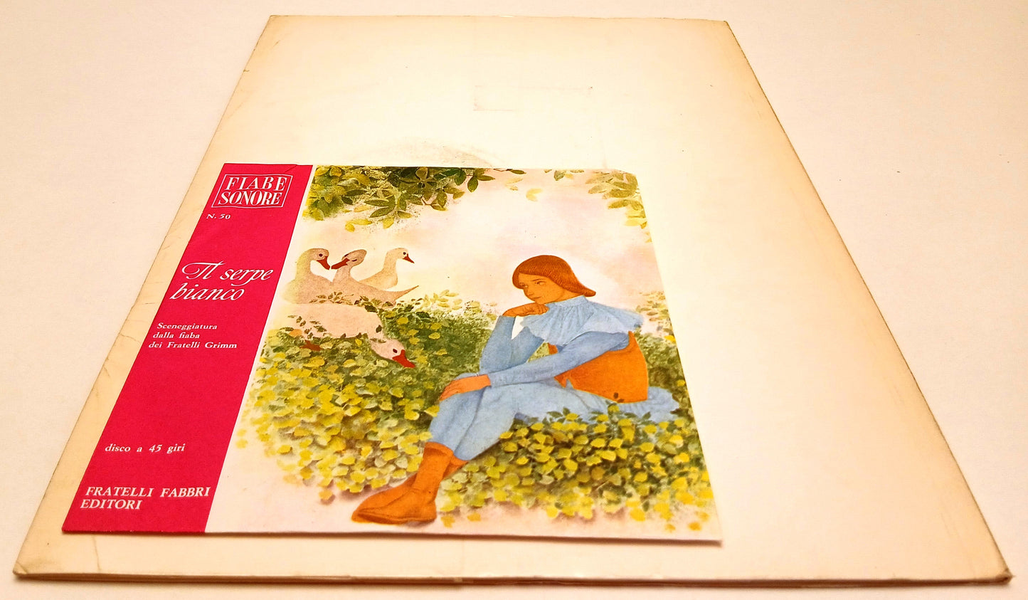 LB- FIABE SONORE N.50 IL SERPE BIANCO + disco 45 giri - FABBRI - RVSa750