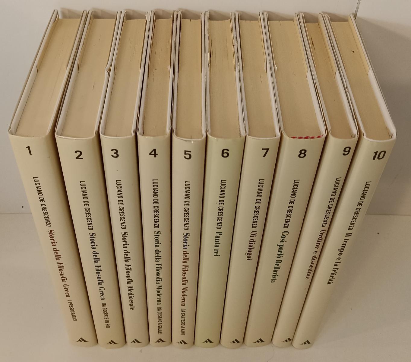LS- LA STORIA DELLA FILOSOFIA 1/10 - DE CRESCENZO- MONDADORI--- 1983- CS-YFS