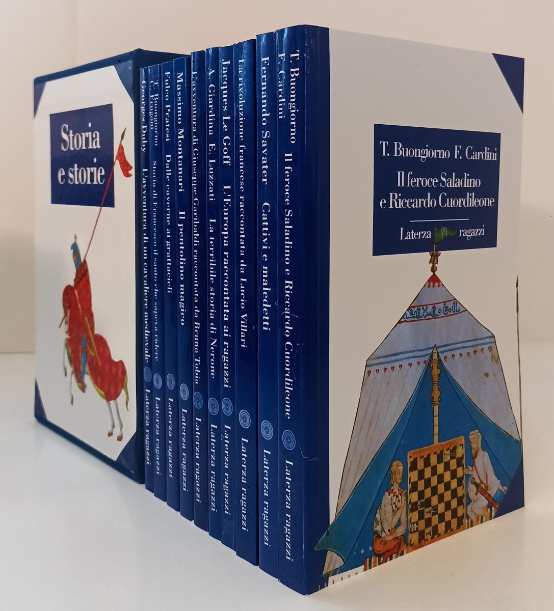 LB- STORIA E STORIE COFANETTO 10 VOLUMI NUOVO-- LATERZA RAGAZZI --- 1997- B- YFS