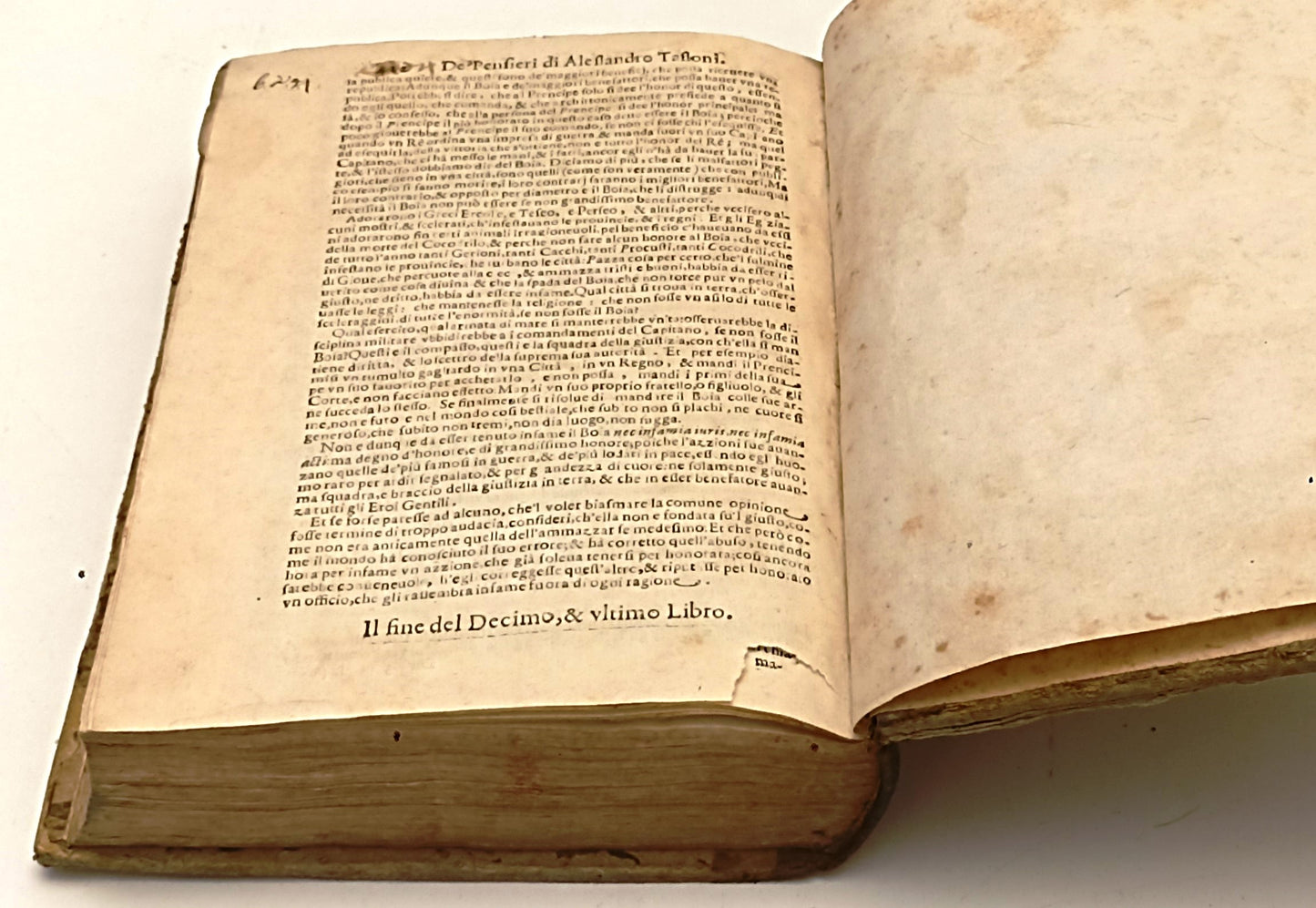 LH- PENSIERI DIVERSI LIBRI DIECI SEICENTINA - ALESSANDRO TASSONI- 1665- C- XFS33