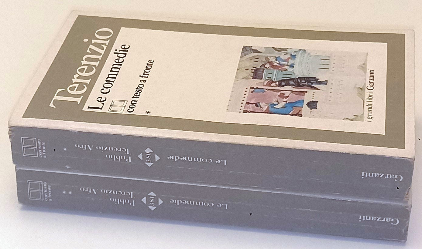LE COMMEDIE 2 VOLUMI testo a fronte - TERENZIO - GARZANTI--- 1989- B- XFS