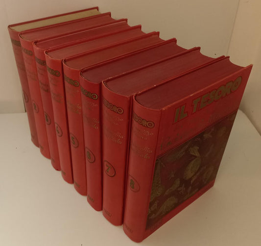 LZ- IL TESORO DEL RAGAZZO ITALIANO 8 VOLUMI ILLUSTRATA ANNI '40- UTET- C- BLCG15