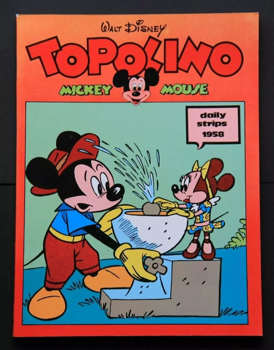FD- MICKEY MOUSE DAILY STRIPS 1958 - WALT DISNEY- COMIC ART NEW COMICS - B - M24