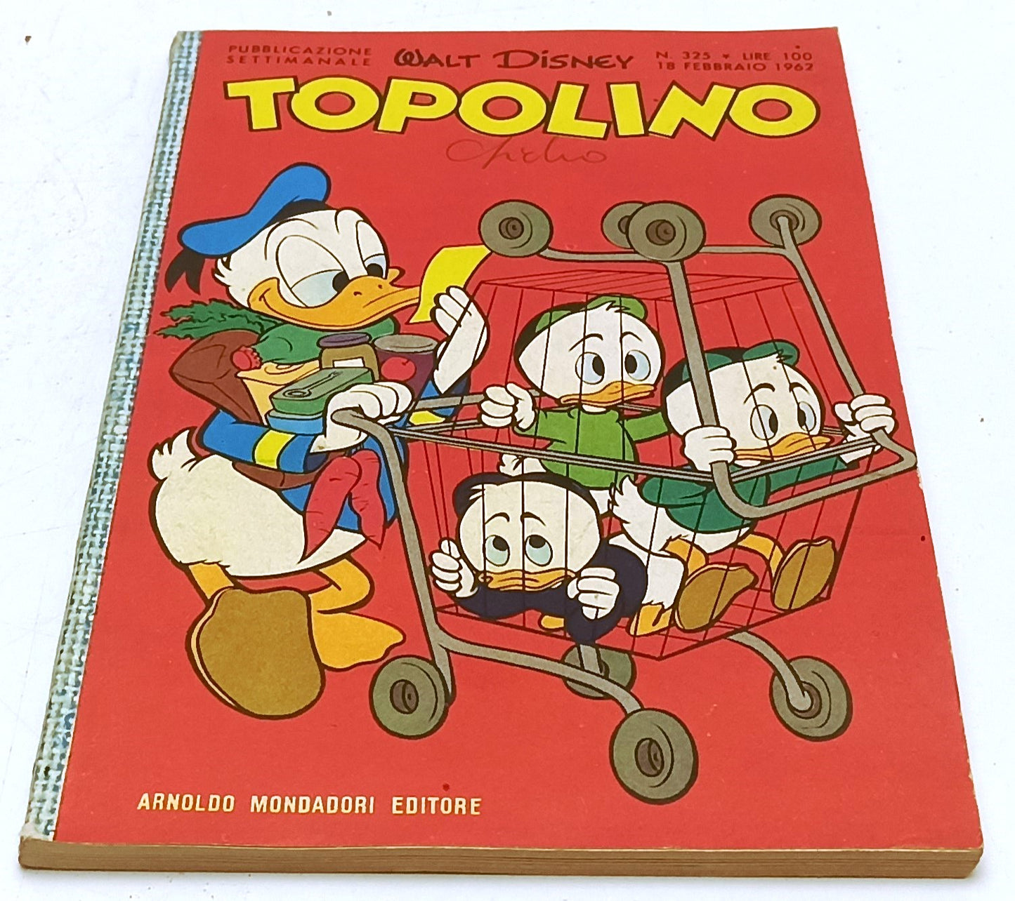 FD- TOPOLINO N.325 COMPLETO DI FIGURINE E BOLLINO- DISNEY MONDADORI- 1962- B-F25