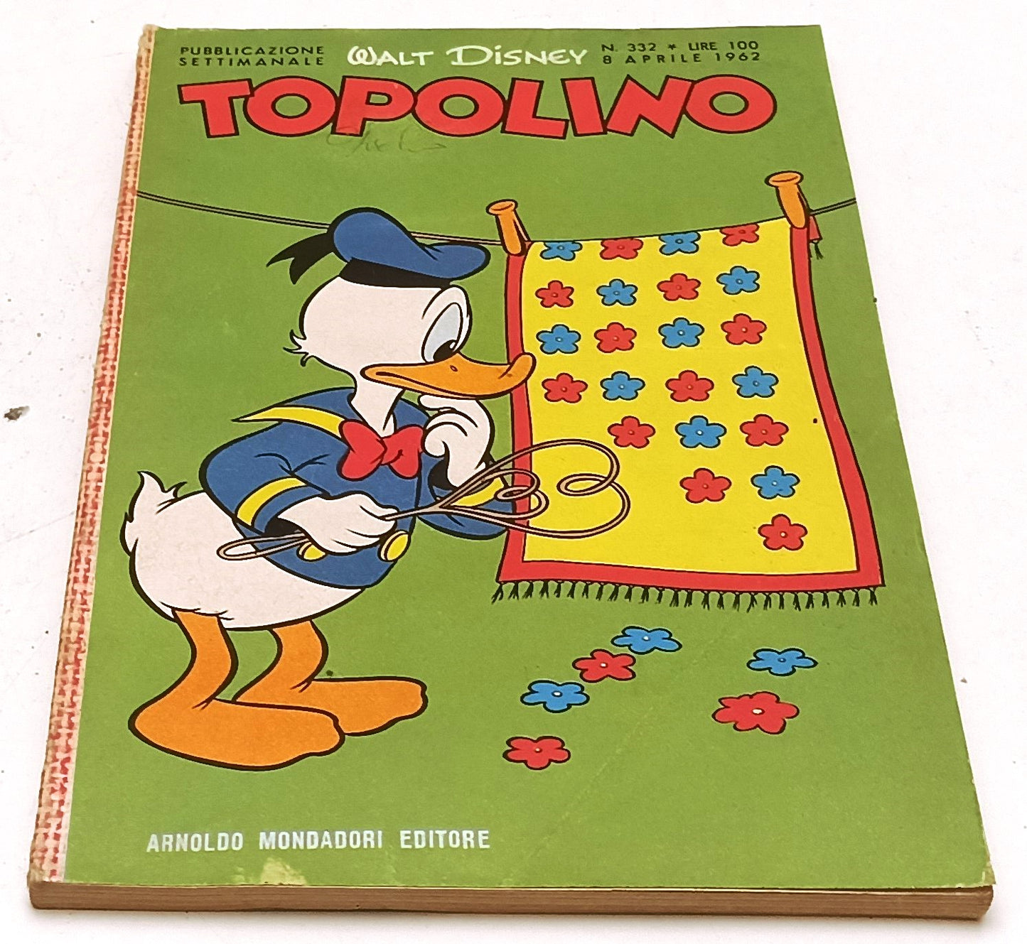 FD- TOPOLINO N.332 COMPLETO DI FIGURINE E BOLLINO- DISNEY MONDADORI- 1962- B-F25