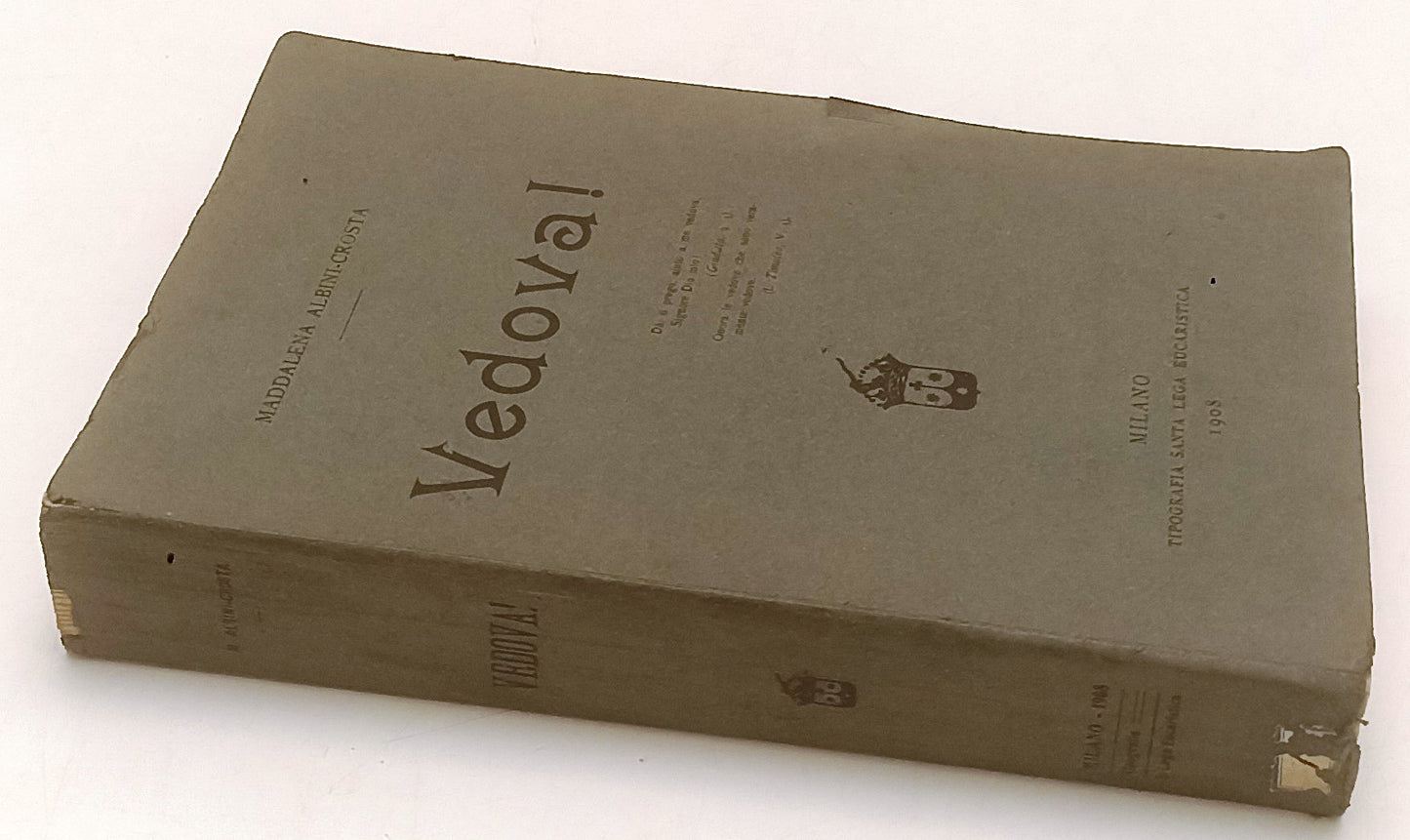 LD- VEDOVA! - MADDALENA ALBINI CROSTA- SANTA LEGA EUCARISTICA--- 1908- B - XFS61