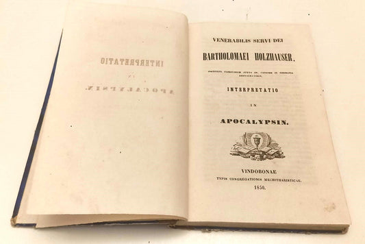 LH- VENERABILIS SERVI BARTHOLOMAEI HOLZHAUSER APOCALYPSIN VINDOBONAE 1850- XFS68