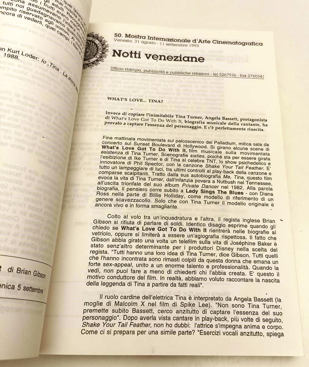 LT- 50a MOSTRA D'ARTE CINEMATOGRAFICA VENEZIA 1993 RASSEGNA STAMPA - B - YFS435
