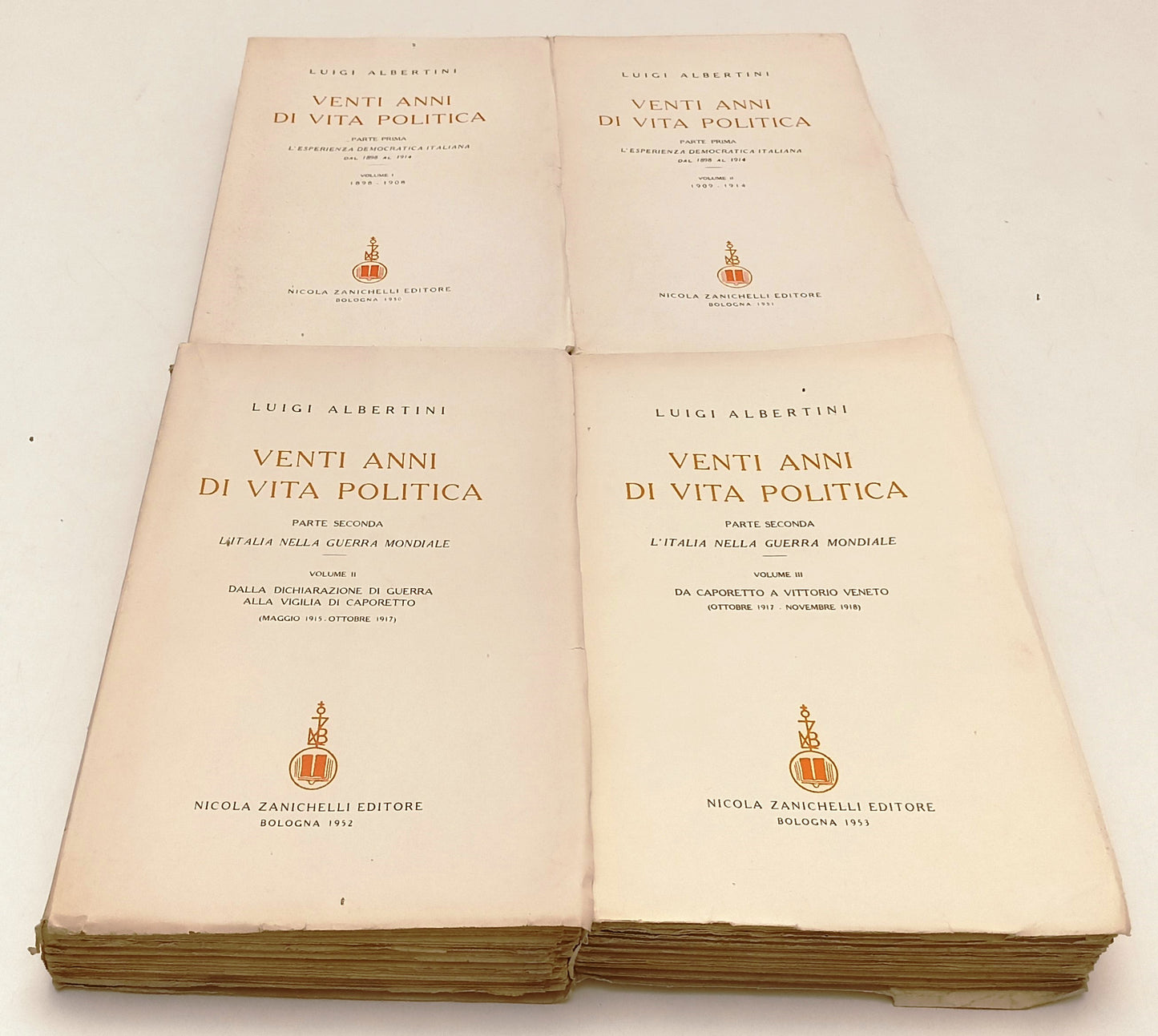 LS- VENTI ANNI DI VITA POLITICA 4 TOMI - ALBERTINI - ZANICHELLI 1950/1953 ZFS172